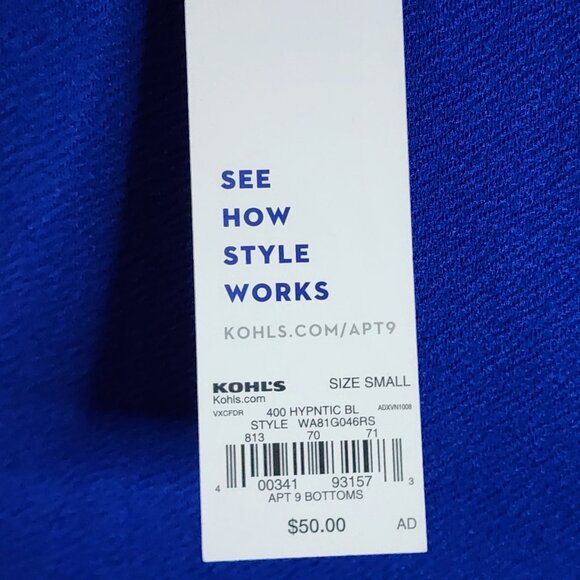 Apt 9 Dress Womens Size S Small Solid All Blue Lace Front Sleeveless New NWT - Picture 8 of 8